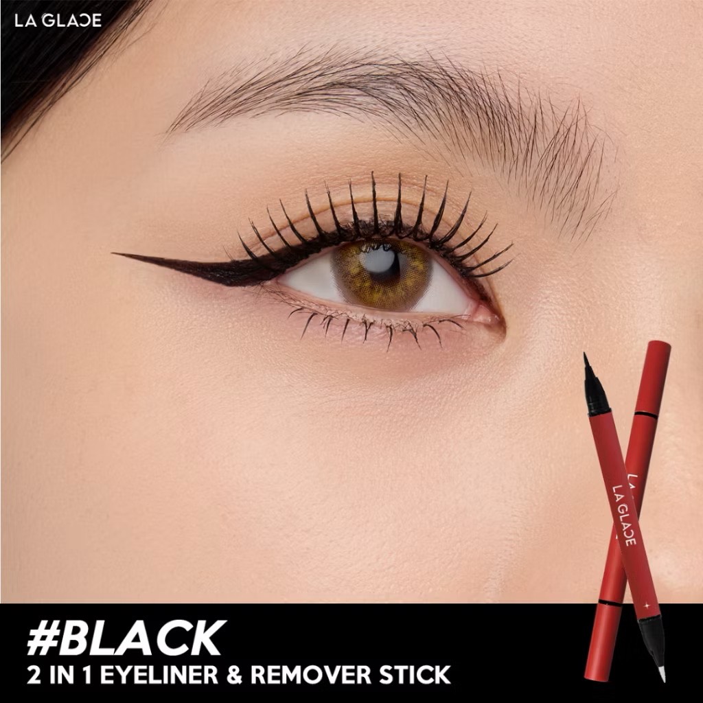 LA GLACE 2 IN 1 EYELINER & REMOVER STICK | อายไลเนอร์ลบได้ลากลาส 2 IN 1 กรีดได้ ก็ลบได้ อายไลเนอร์